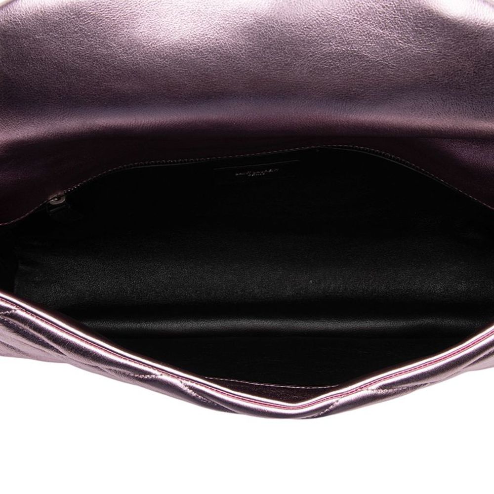 Saint Laurent Metallic Quilted Lambskin Puffer Sade Clutch - Picture 6 of 14
